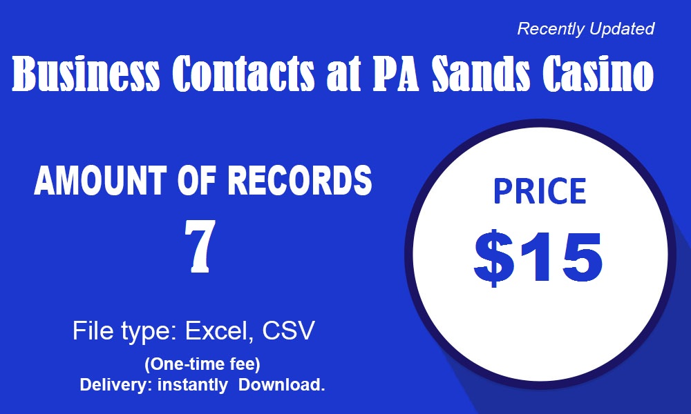 Business Contacts at PA Sands Casino