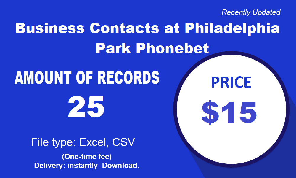 Contactos de negocios en Philadelphia Park Phonebet