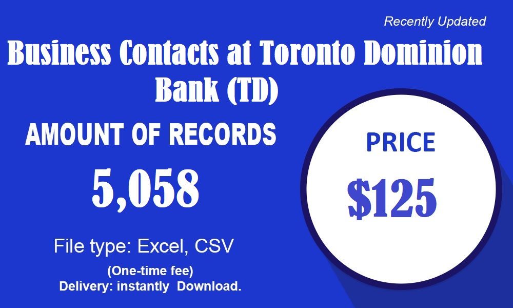 Contacts d'affaires à la Banque Toronto Dominion (TD)