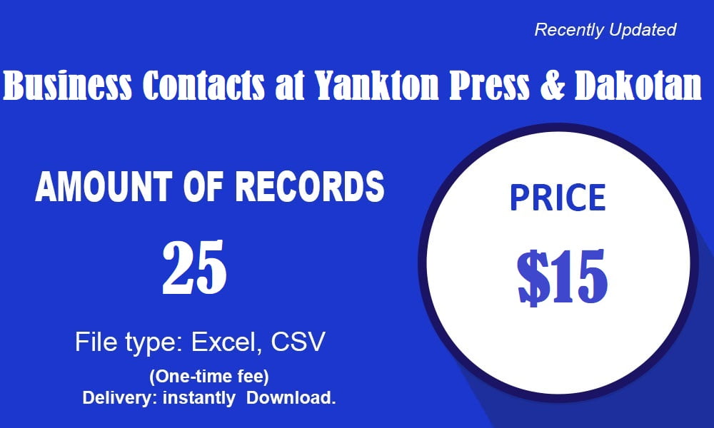 Contatti commerciali presso Yankton Press & Dakotan