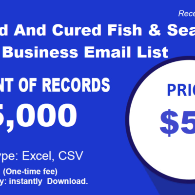 Ingeblikte en gezouten vis en zeevruchten zakelijke e-maillijst