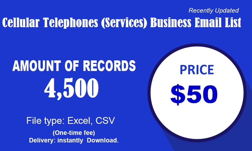 Cellular Telephones (Services) Business Email List