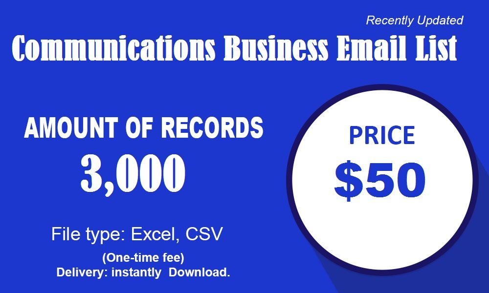 Communications business email list