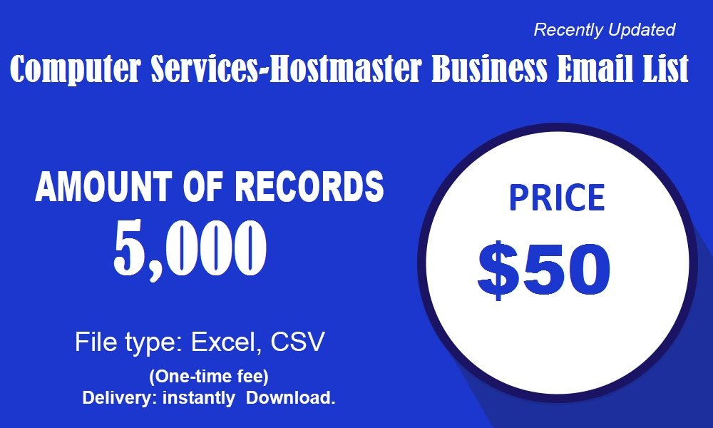 Computer services-hostmaster business email list