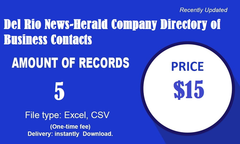Del Rio News-Herald Company Directory of Business Contacts