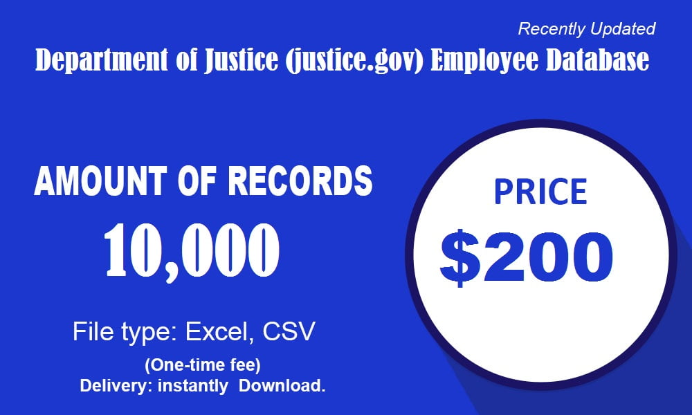 Department of Justice (justice.gov) Employee Database