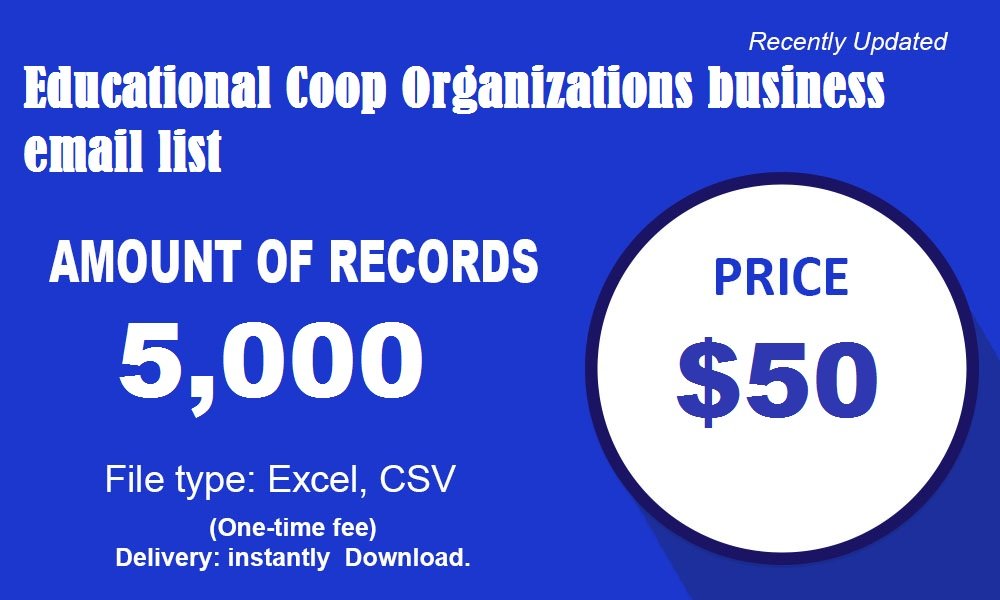 Educational Coop Organizations business email list