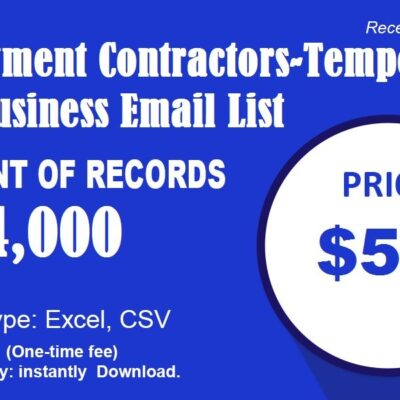 雇佣承包商-临时帮助企业电子邮件列表