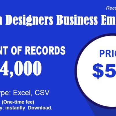 Fashion Designers Business Email List