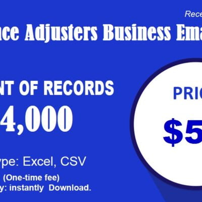 Insurance Adjusters Business Email List