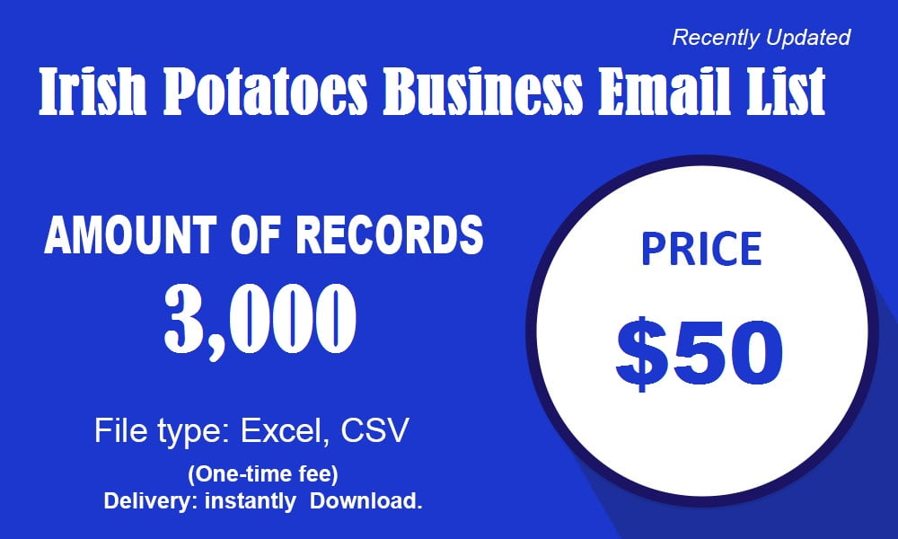 Irish Potatoes Business Email List