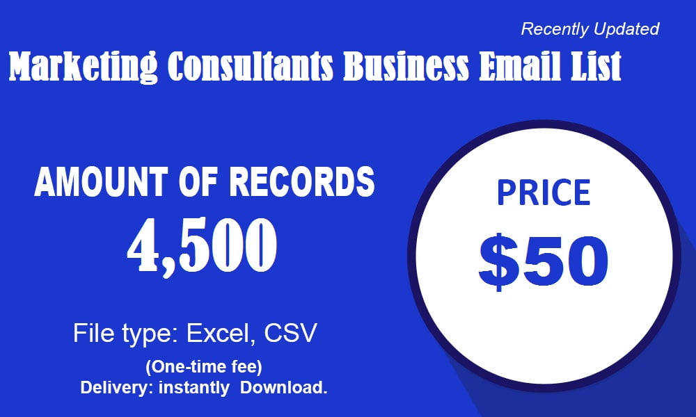 Marketing Consultants Business Email List