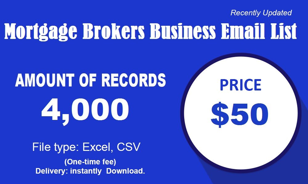 Mortgage Brokers Business Email List