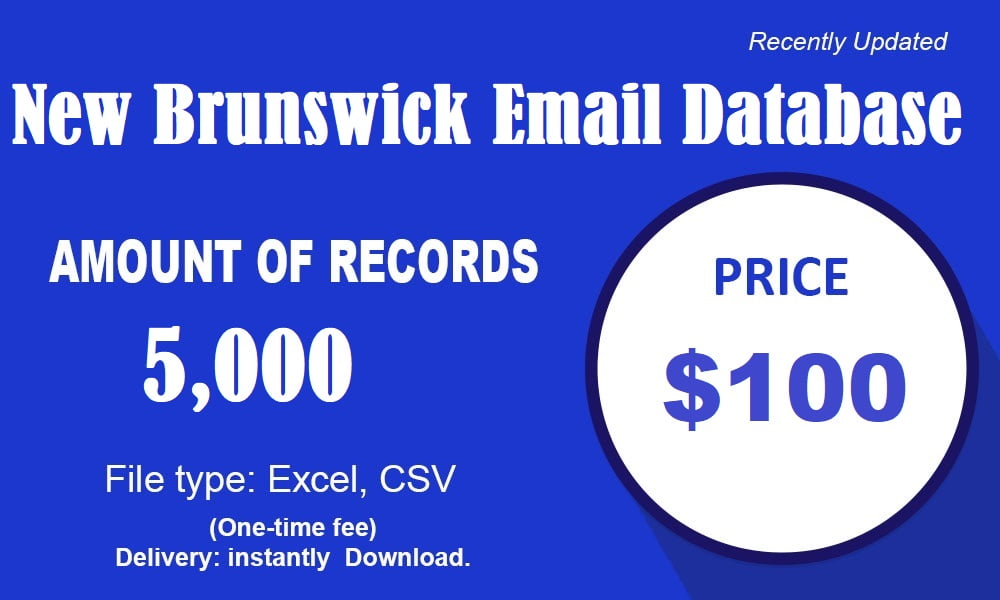 New Brunswick Email Database