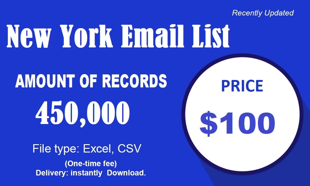 Список со е-пошта во Newујорк