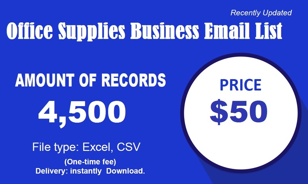 Office Supplies business email list