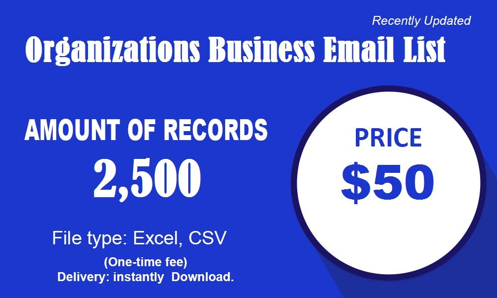 Email List organizations Business