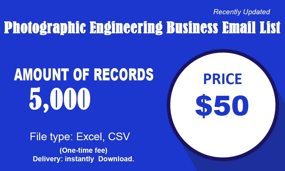 Photographic Engineering Business Email List