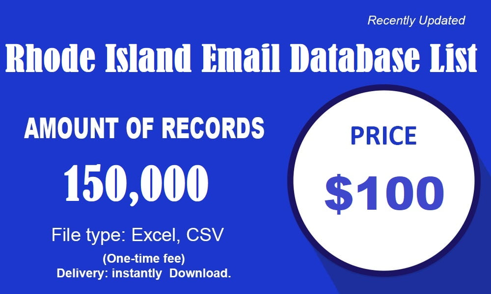 Rhode Island Email Database List