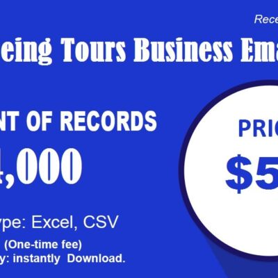 Sightseeing Tours Business Email List