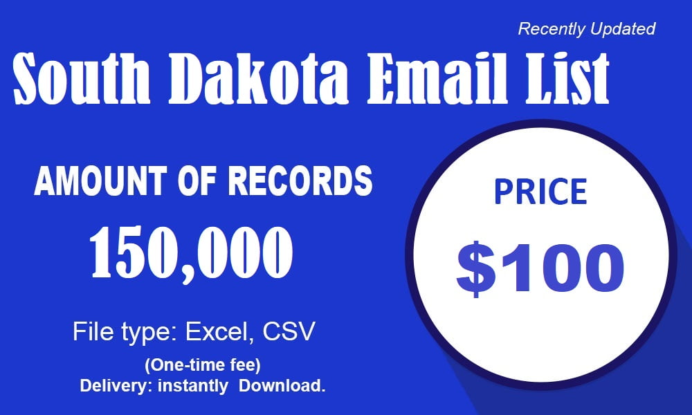 Dél-Dakota e-mail lista