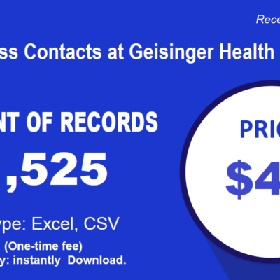 Contactos de negocios en el sistema de salud de Geisinger