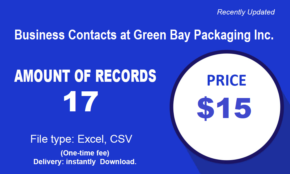 Mga contact sa negosyo sa Green Bay Packaging Inc.