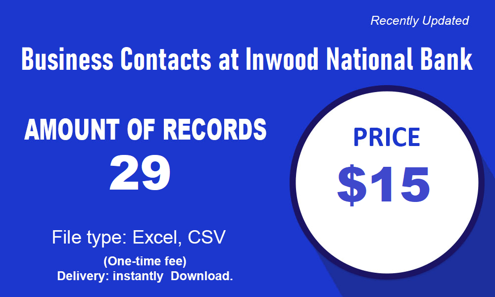 Mga contact sa negosyo sa Inwood National Bank