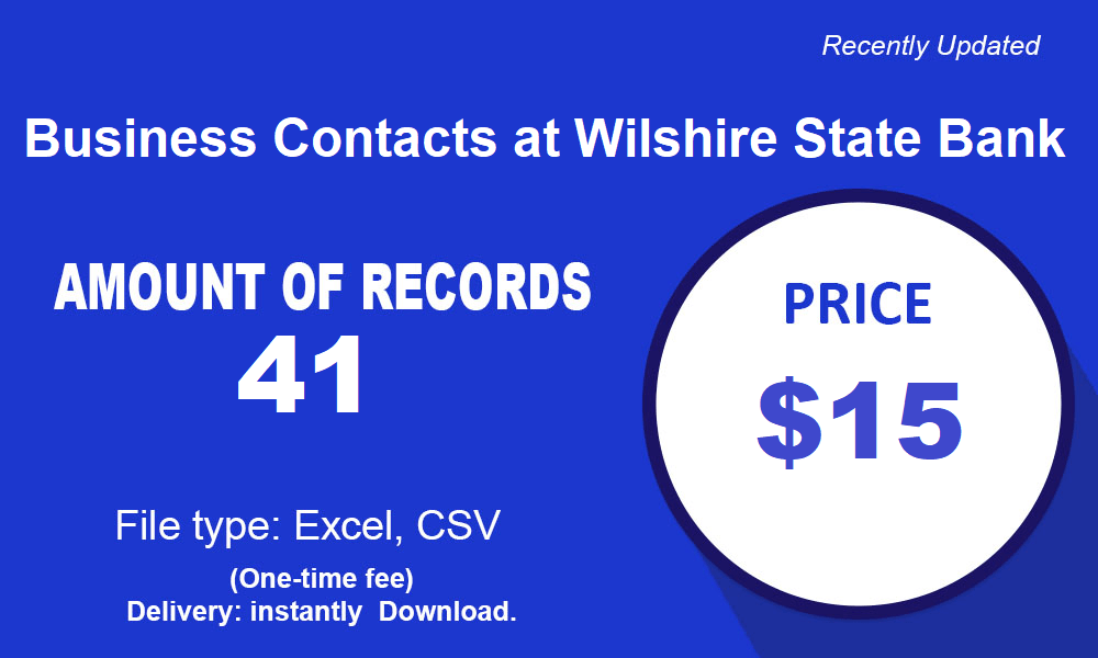 Mga contact sa negosyo sa Wilshire State Bank