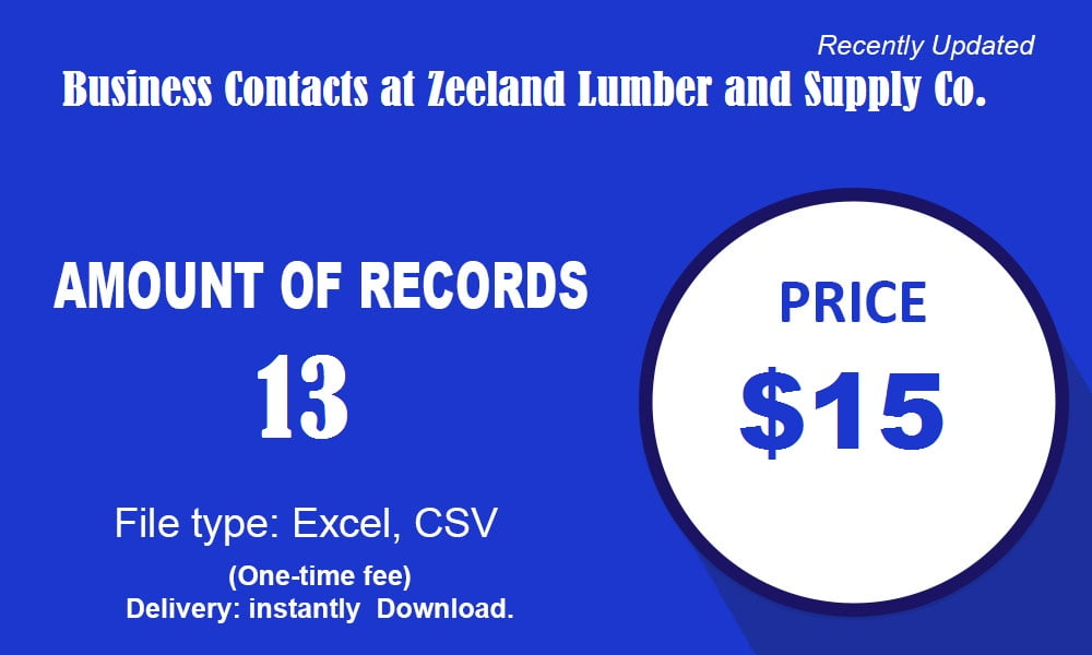Zeeland Lumber and Supply Co. şirketinde Business Contact