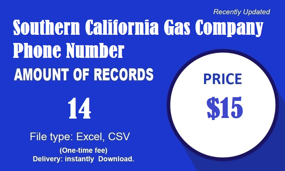 Telefonnummer för södra Kalifornien gasföretag