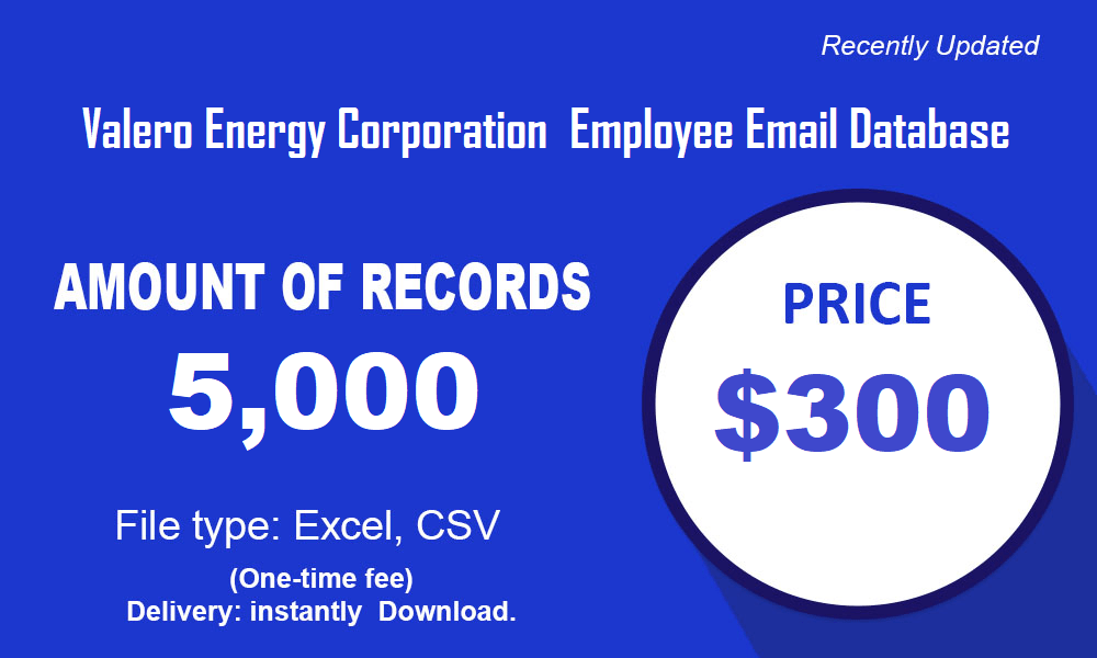 Valero Energy Corporation Employee Email Database