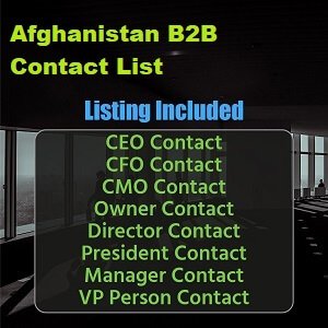 Listahan ng B2B ng Afghanistan