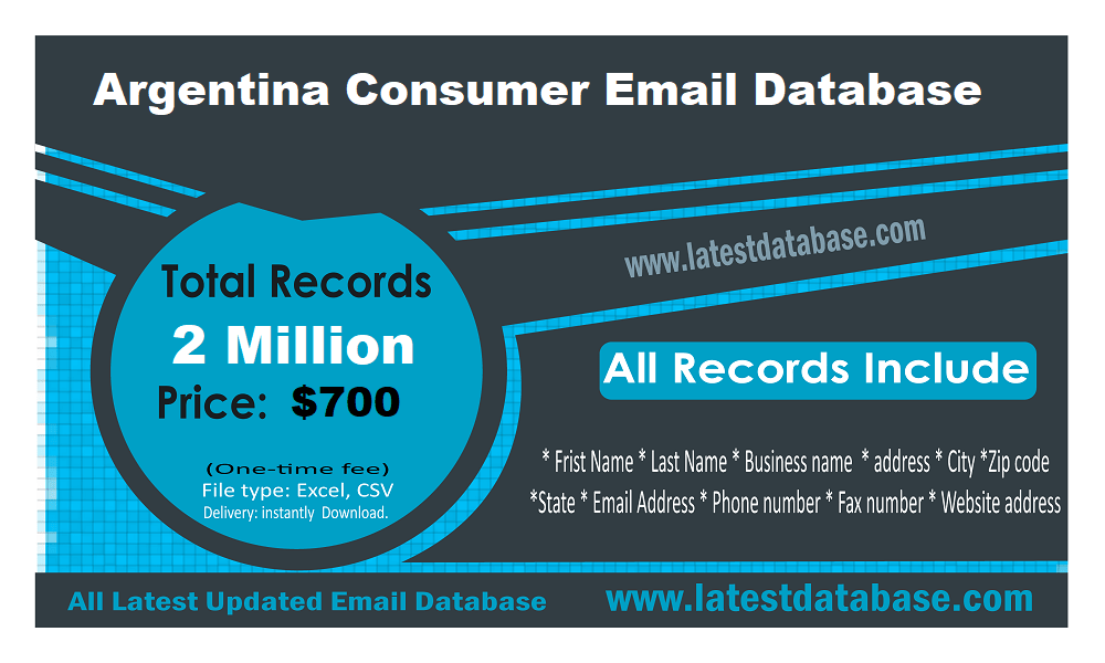 Argentina Consumer Email Database