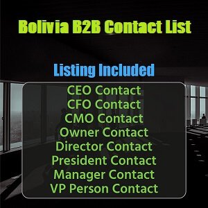 Lista de contactos B2B de Bolivia