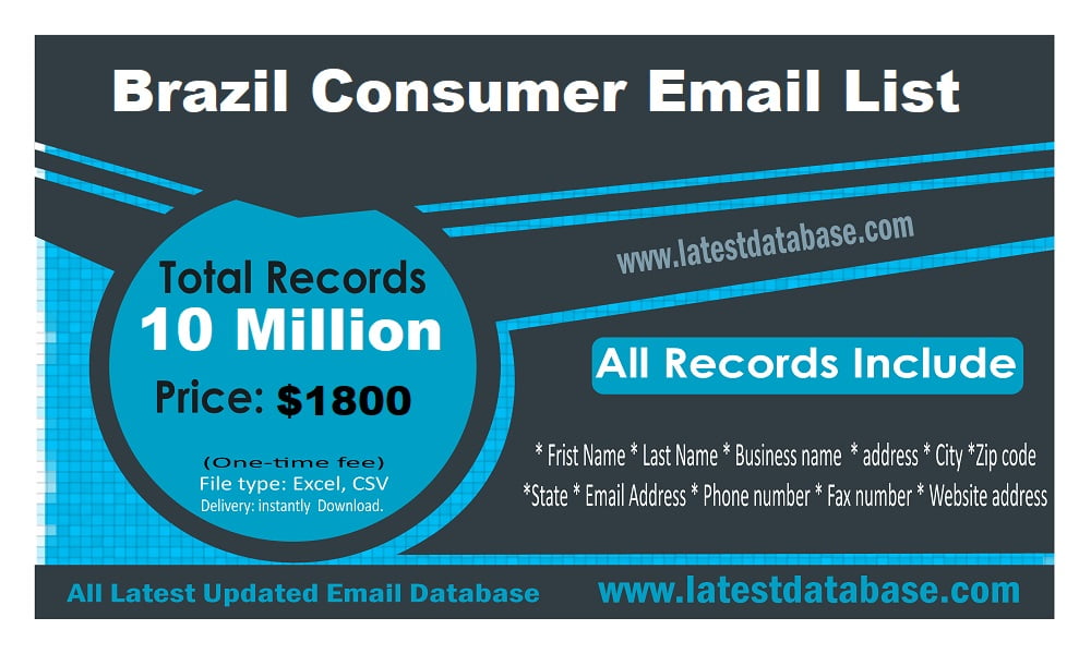 Brazil Consumer Email List