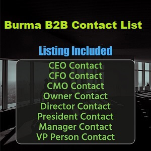 Biznesowa lista e-mail z Birmy