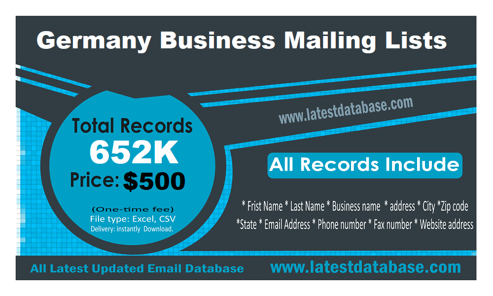 Tyskland Business Mailing Lists