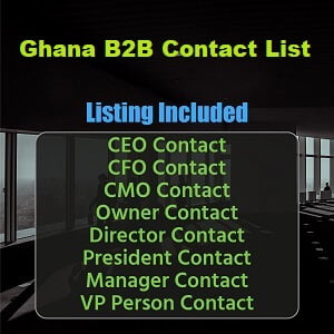 Seznam obchodních e-mailů z Ghany