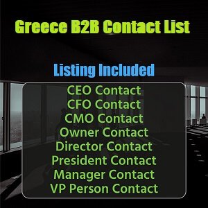 Seznam e-mailů B2B v Řecku