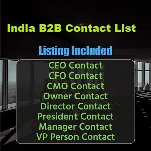 Lista de e-mail comercial da Índia