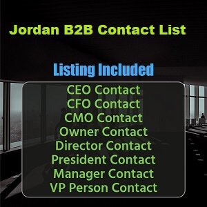 Lista de correo electrónico empresarial de Jordania