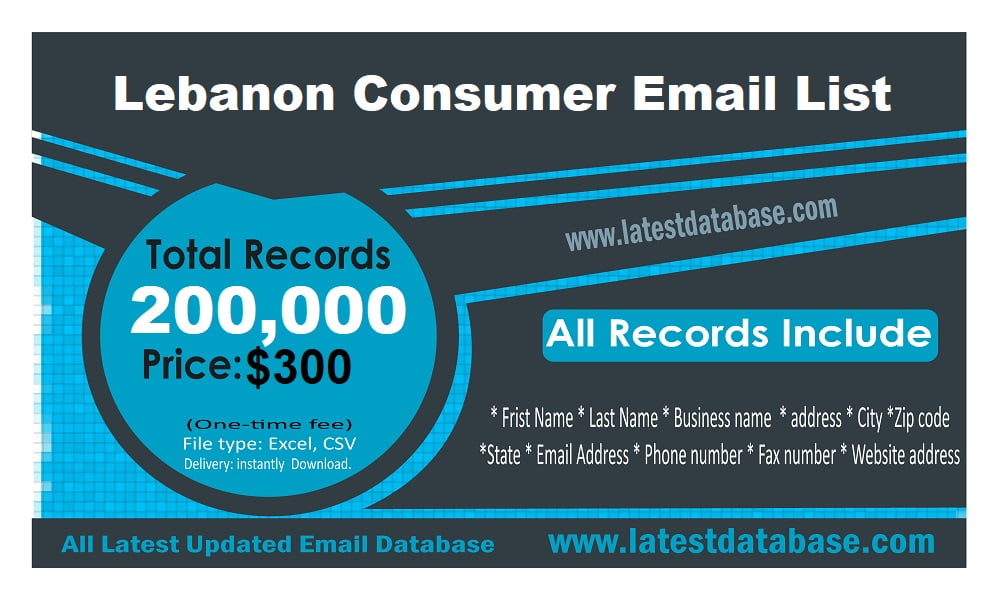 Lebanon Email database