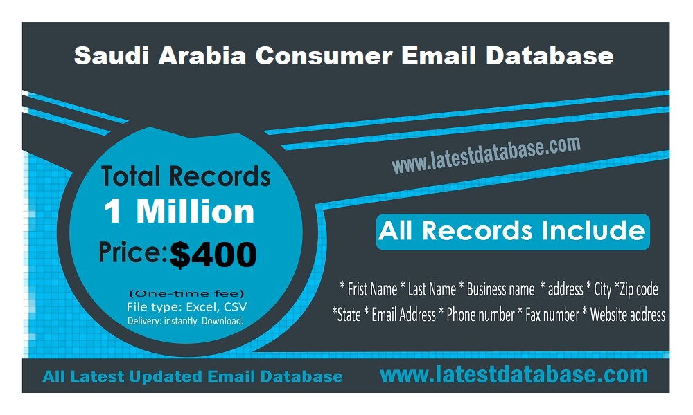 सऊदी अरब ईमेल डेटाबेस