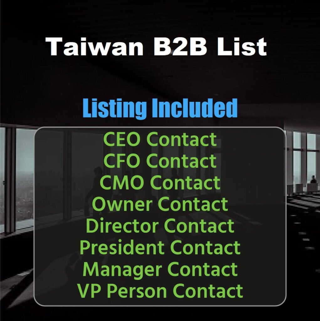 Lista de correos electrónicos comerciales de Taiwán