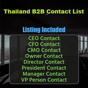 Biznesowa lista e-mailowa z Tajlandii
