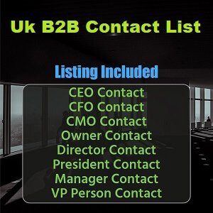 Base de données de contacts professionnels au Royaume-Uni