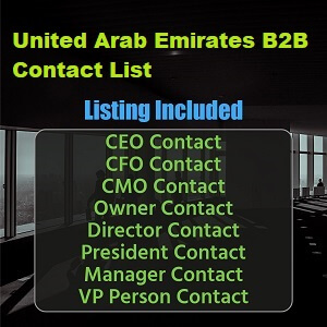 Liste de courrier électronique des entreprises des Émirats arabes unis