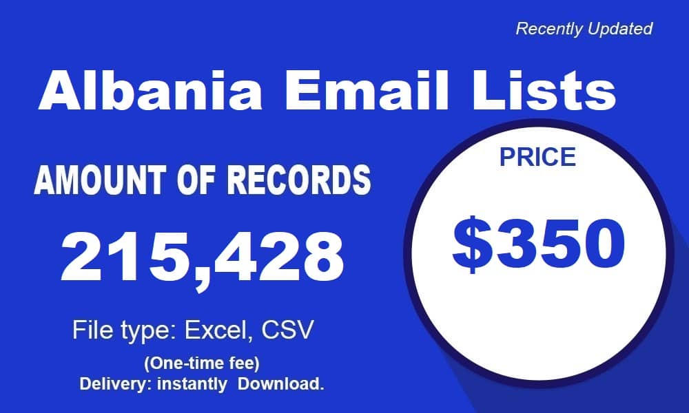 Албания Списък с имейли