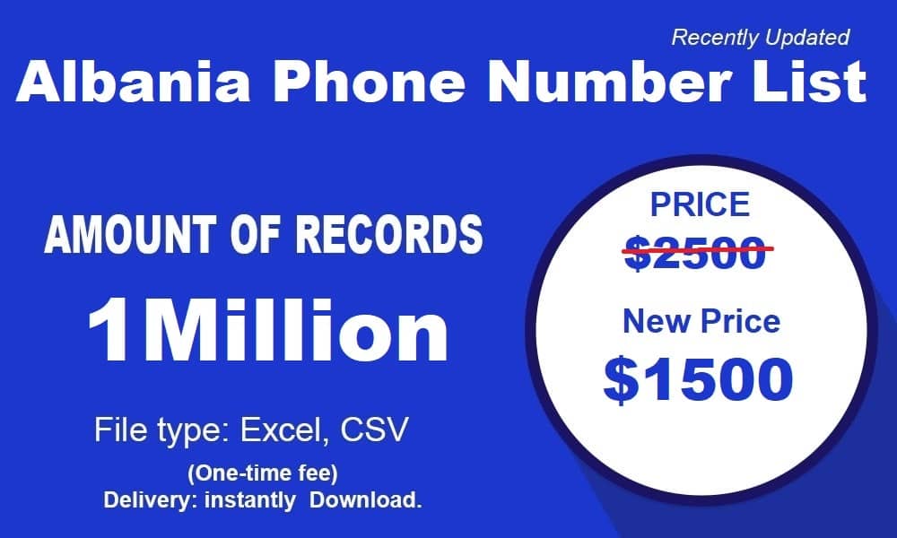 Lista de números de teléfono de Albania